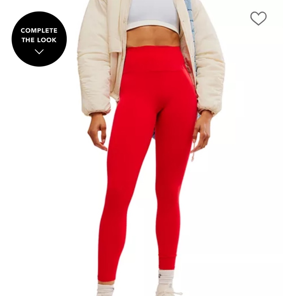 NWT FP Movement by Free People Never Better 7/8 Leggings in Red Berry